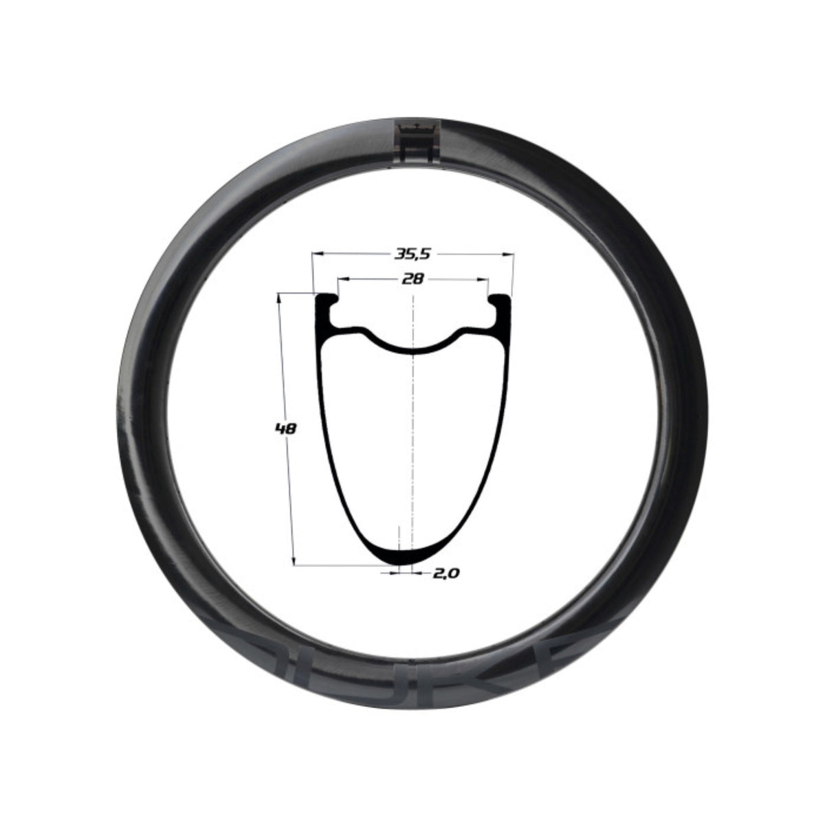 Cerchio Carbonio Duke Baccara WRX 48