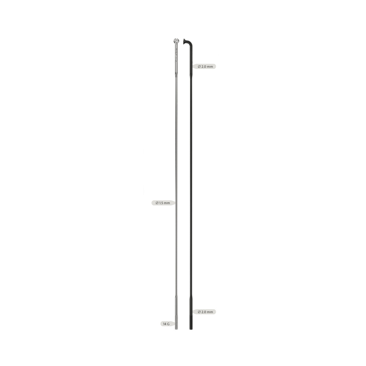 Raggio Sapim Laser Inox 14G J-Bend Black TCS