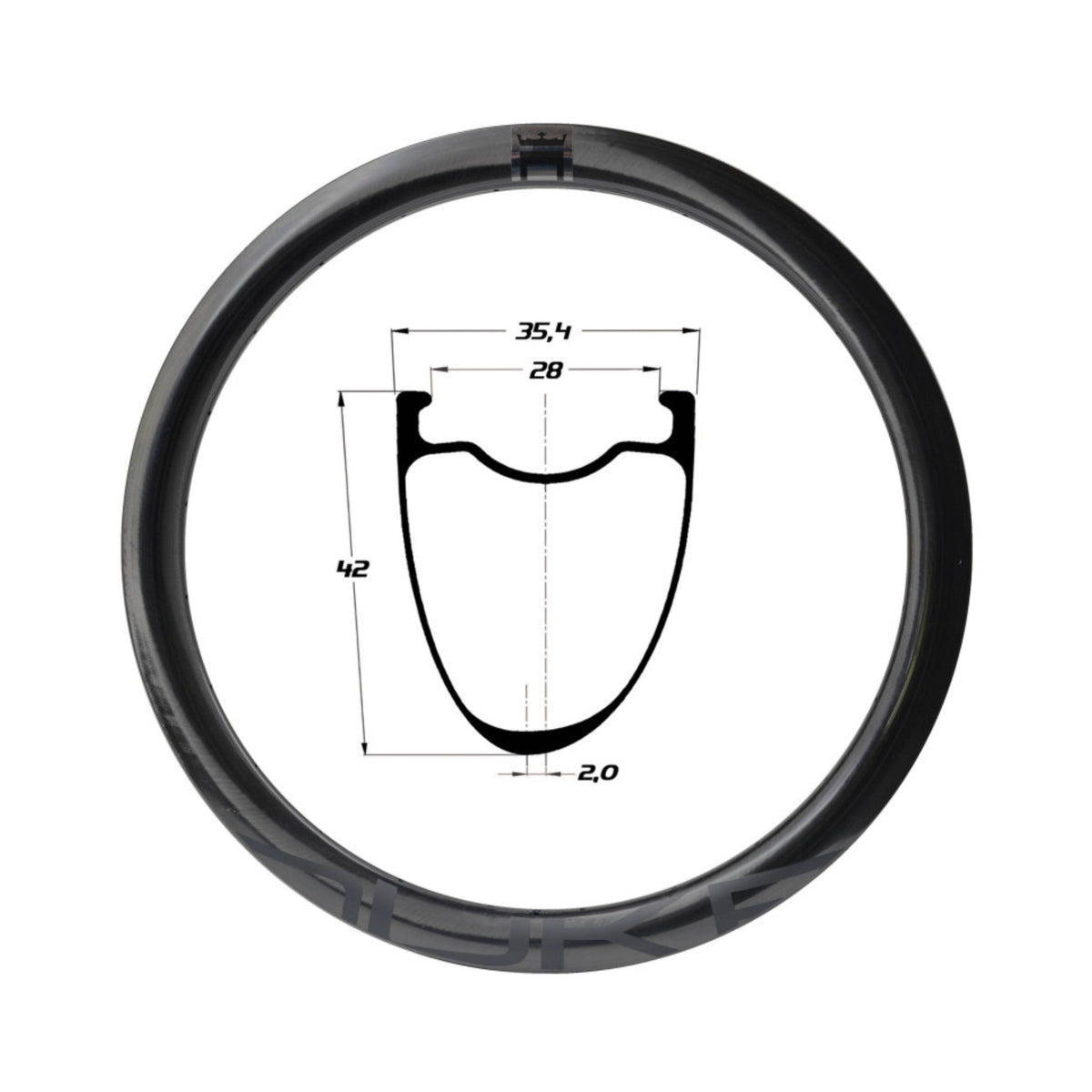 Cerchio Carbonio Duke Baccara WRX 42