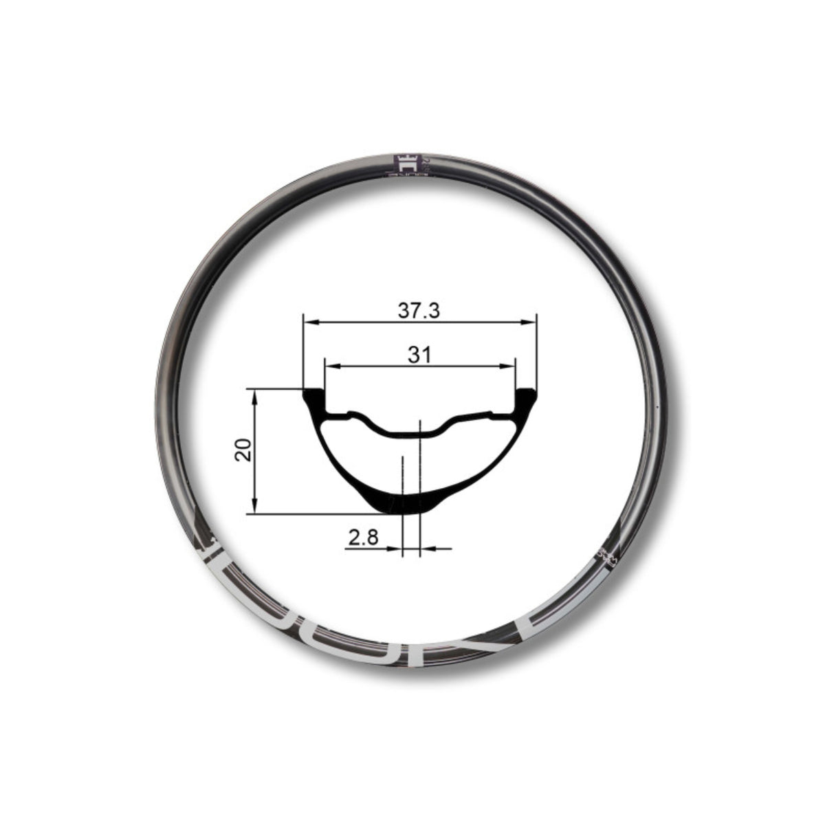 Cerchio Carbonio Duke Lucky Jack SLS5 28C