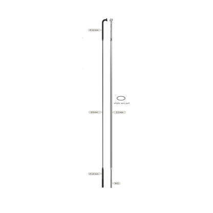 Raggio Sapim CX-Ray Inox 14G J-Bend Black TCS