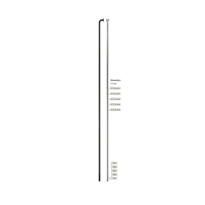 Raggio Sapim Leader Inox 14G J-Bend Black TCS