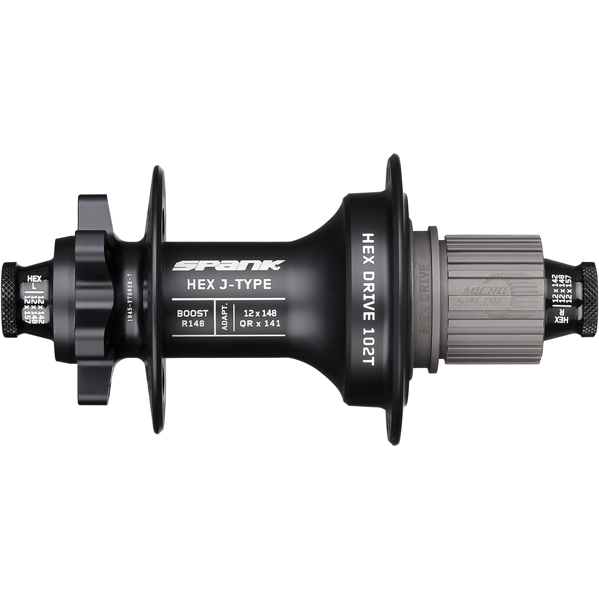 MOZZO POSTERIORE HEX DRIVE 102T J-TYPE BOOST R148 MICROSPLINE STEEL 32H (PER E-BIKE)