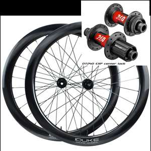 COPPIA DI RUOTE DUKE WORLD RUNNER CARBON 50 SLR2 DISC / DT SWISS 240 CL HG / HG-11