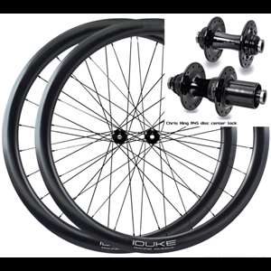 COPPIA DI RUOTE DUKE BACCARA 42 SLR2 DISC / CHRIS KING R45 CL STEEL BEARINGS